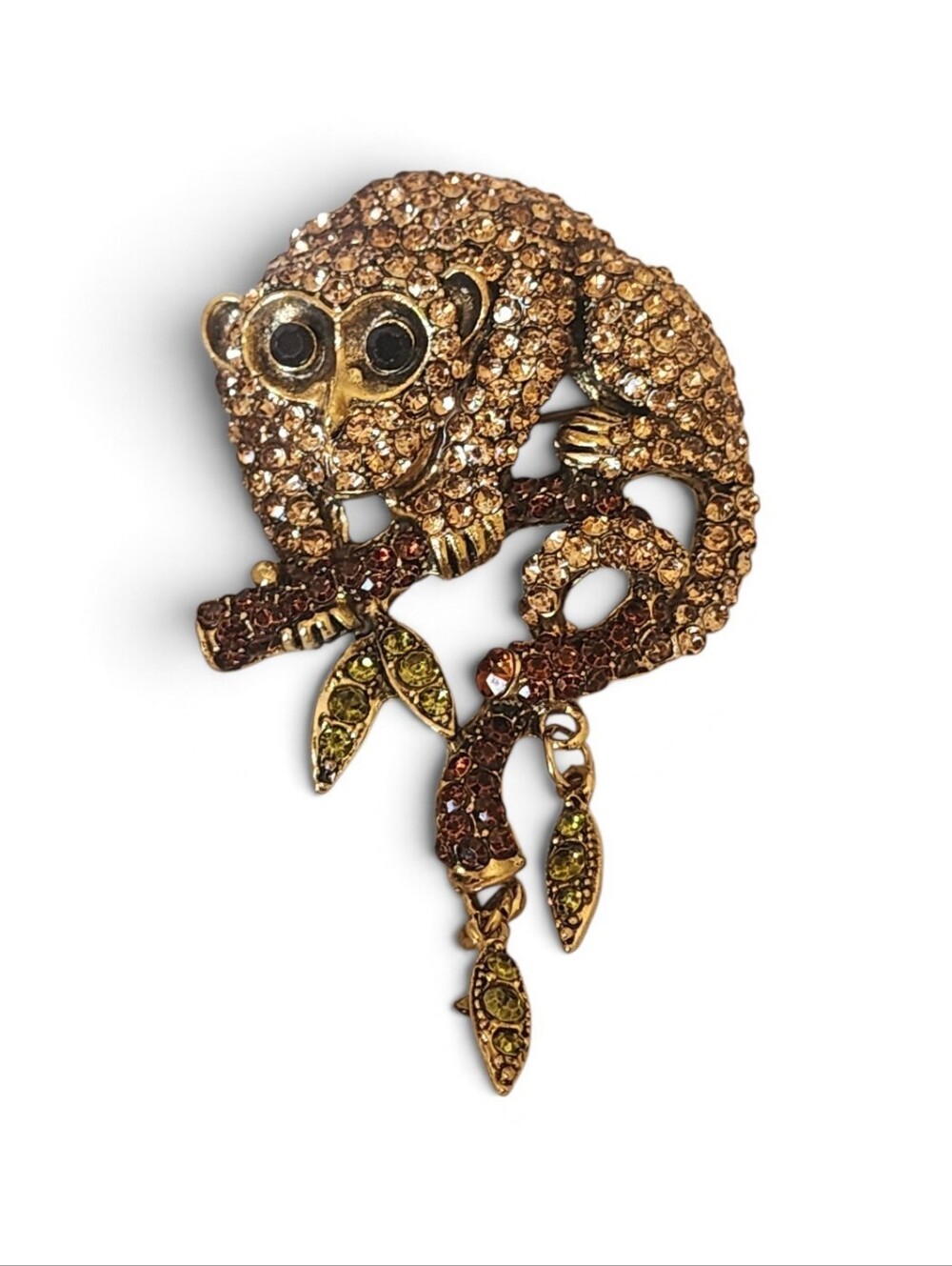 ✨️Baroque Style Crystal Monkey on Branch Brooch